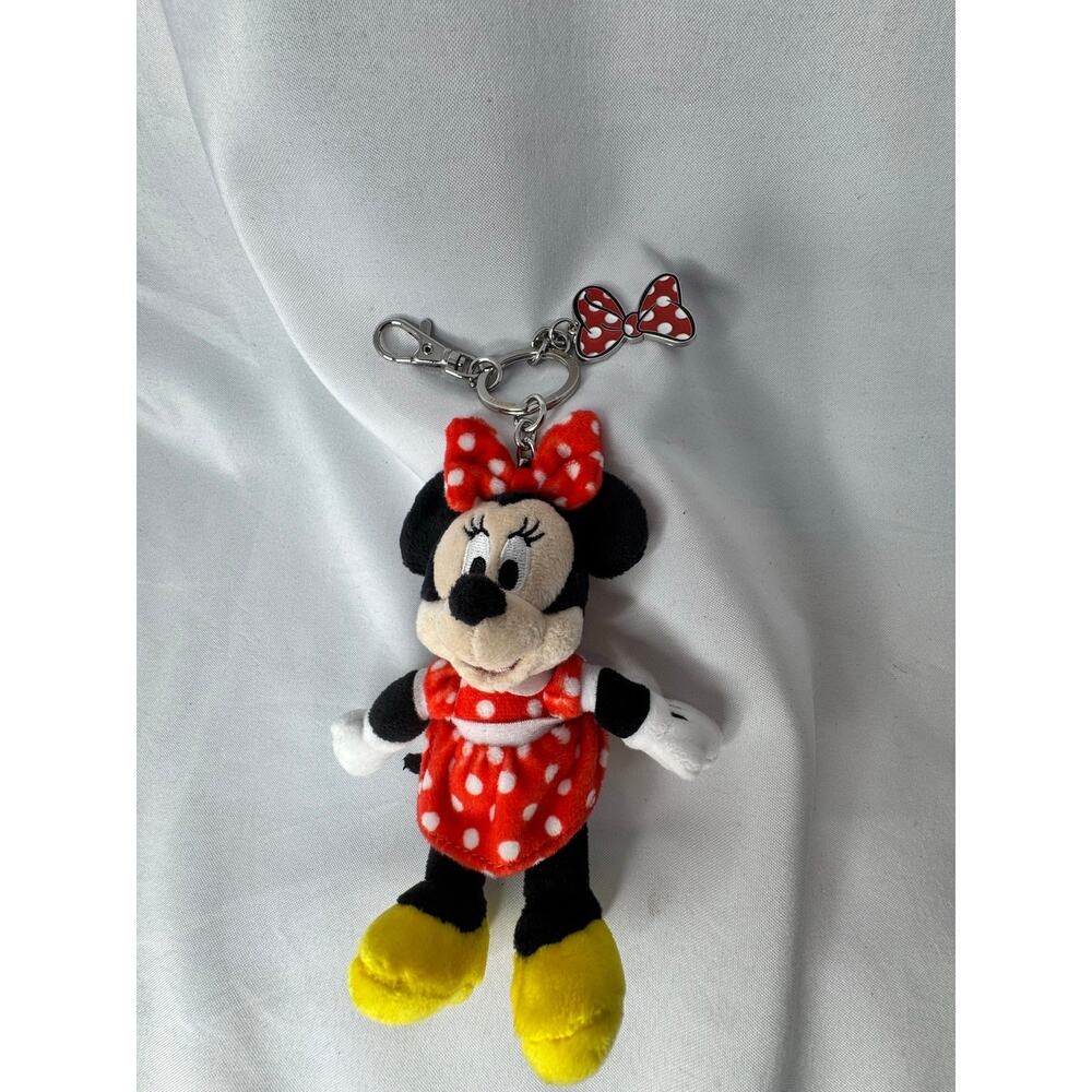 Disney Parks Minnie Mouse Bag Charm Keychain Plushd